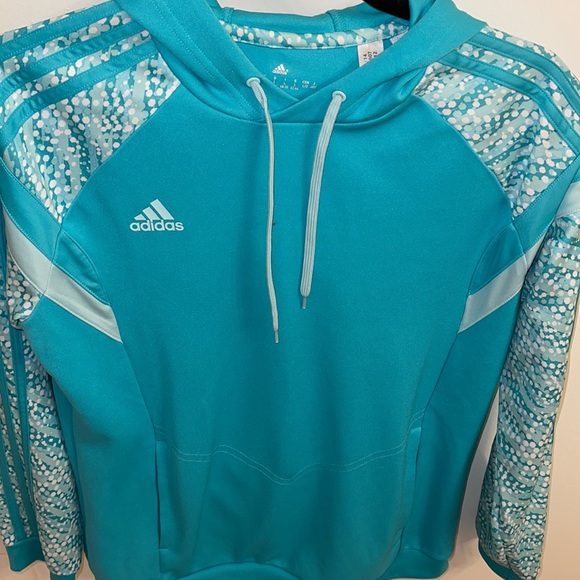 Adidas Hoodie Size L Color Blue - Picture 2 of 9